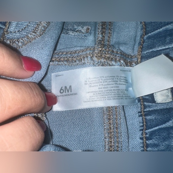 Lot of 2 OshKosh B'gosh baby pull-on Jeggins  size 6m. - Picture 4 of 5